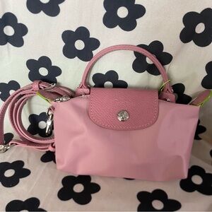 Longchamp Rose Le Pliage Xs Bag